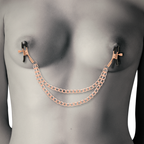 COQUETTE CHIC DESIRE - FANTASY METAL NIPPLE CLIPS WITH CHAIN - Amore24