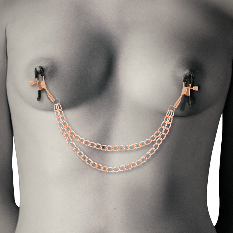 COQUETTE CHIC DESIRE - FANTASY METAL NIPPLE CLIPS WITH CHAIN - Amore24