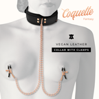 COQUETTE CHIC DESIRE - FANTASY NIPPLE CLAMP NECKLACE WITH NEOPRENE LINING - Amore24