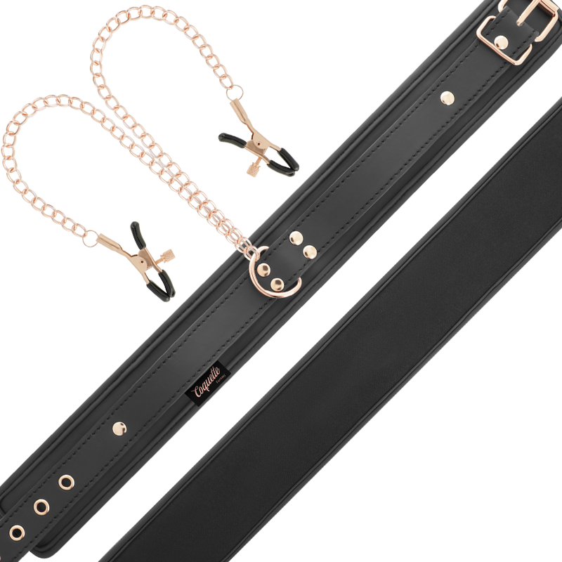 COQUETTE CHIC DESIRE - FANTASY NIPPLE CLAMP NECKLACE WITH NEOPRENE LINING - Amore24