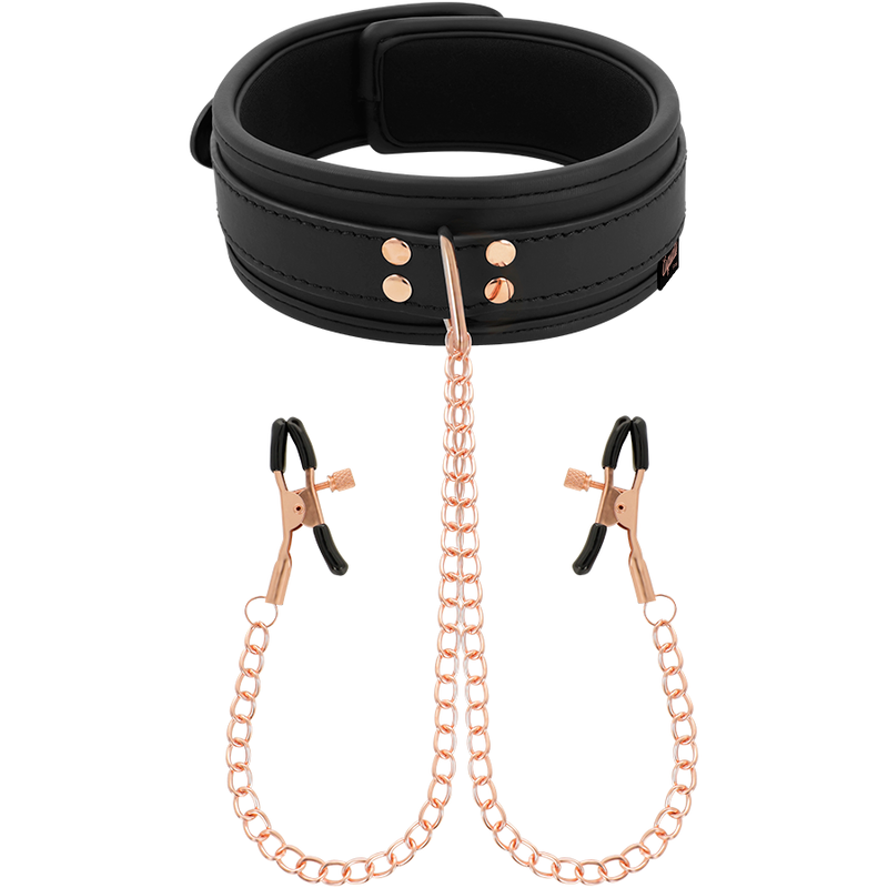 COQUETTE CHIC DESIRE - FANTASY NIPPLE CLAMP NECKLACE WITH NEOPRENE LINING - Amore24