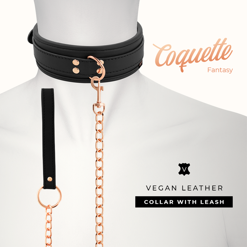 COQUETTE CHIC DESIRE - FANTASY VEGAN LEATHER COLLAR WITH NEOPRENE LINING - Amore24