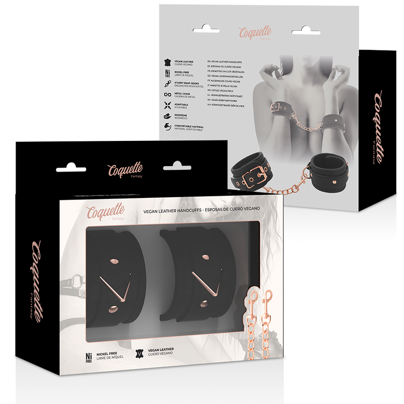 COQUETTE CHIC DESIRE - FANTASY VEGAN LEATHER HANDCUFFS - Amore24