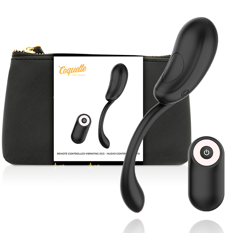 COQUETTE CHIC DESIRE - VIBRATING EGG REMOTE CONTROL RECHARGEABLE BLACK/ GOLD - Amore24