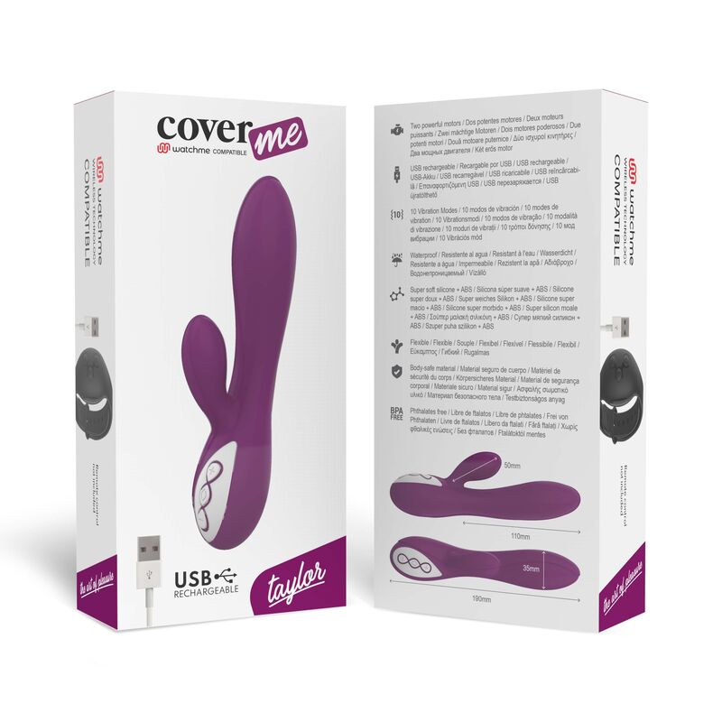 COVERME - TAYLOR VIBRATOR COMPATIBLE WITH WATCHME WIRELESS TECHNOLOGY - Amore24
