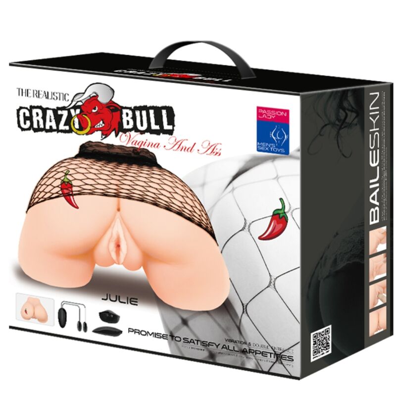 CRAZY BULL - VAGINA AND ANUS WITH REALISTIC MESH WITH VIBRATION - Amore24