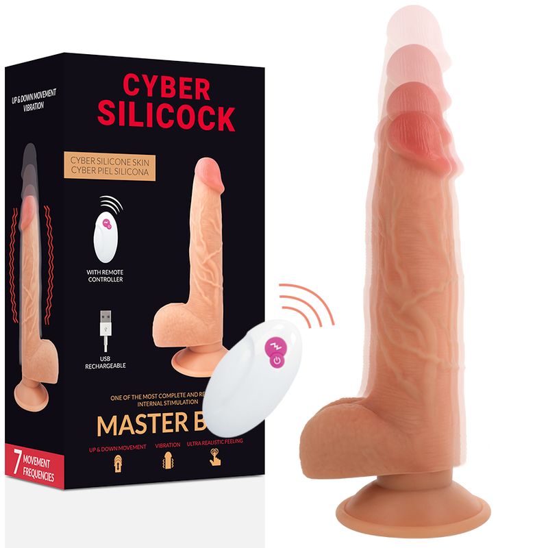 CYBER SILICOCK - REMOTE CONTROL REALISTIC MASTER BEN 23.88 CM -O- 4.3 CM - Amore24