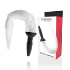 DARKNESS - SILICONE ANAL PLUG WITH WHITE TAIL - Amore24