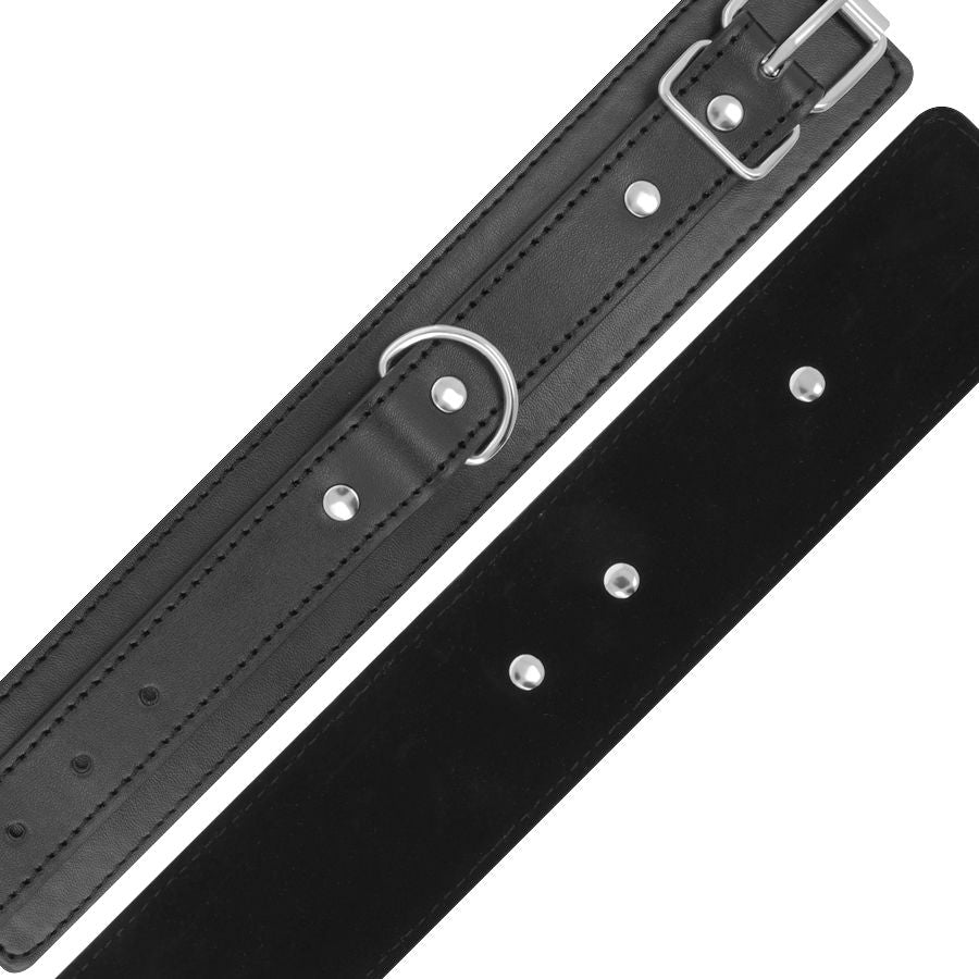 DARKNESS - BLACK ADJUSTABLE HANDCUFFS WITH DOUBLE REINFORCEMENT TAPE - Amore24