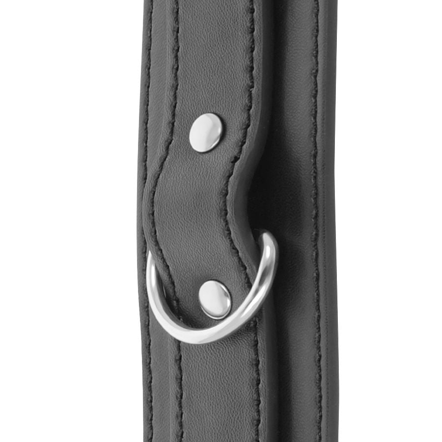 DARKNESS - BLACK ADJUSTABLE HANDCUFFS WITH DOUBLE REINFORCEMENT TAPE - Amore24