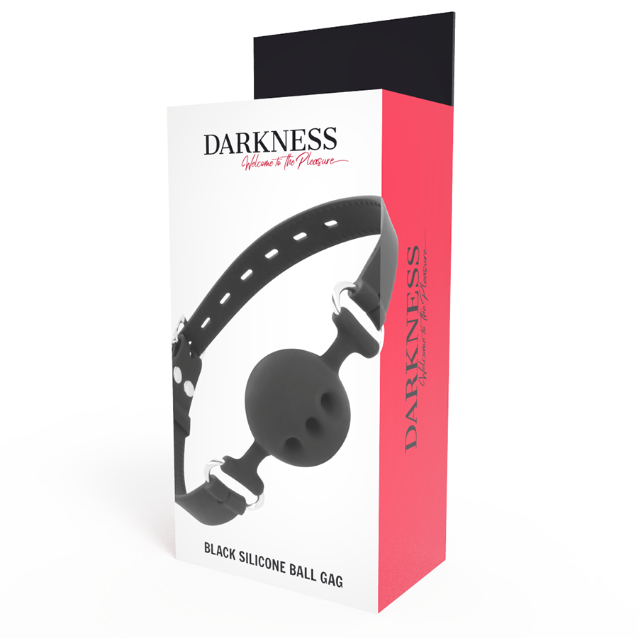 DARKNESS - BLACK BREATHABLE SILICONE GAG - Amore24