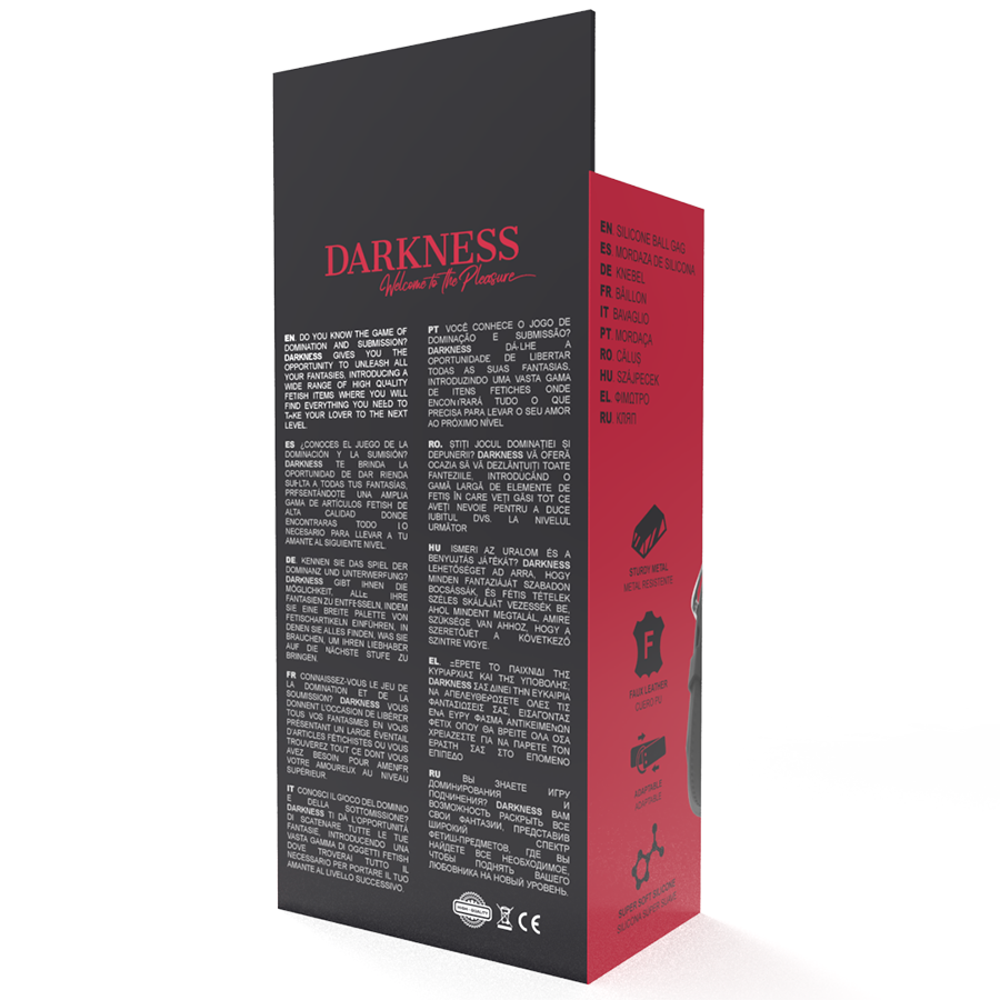 DARKNESS - BLACK BREATHABLE SILICONE GAG - Amore24
