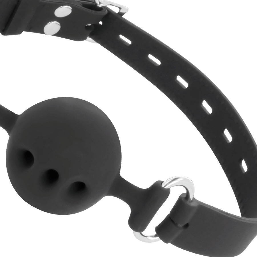 DARKNESS - BLACK BREATHABLE SILICONE GAG - Amore24