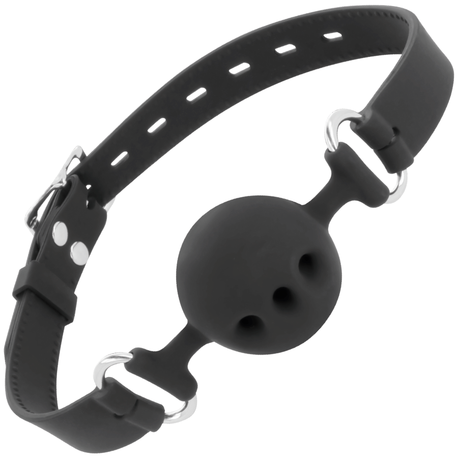 DARKNESS - BLACK BREATHABLE SILICONE GAG - Amore24