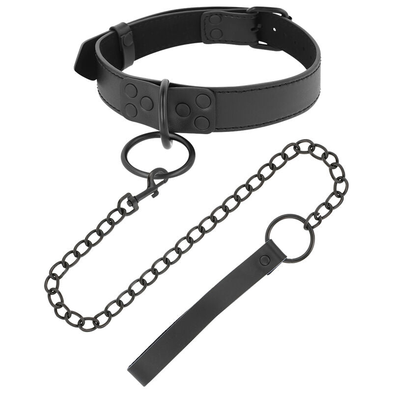 DARKNESS - BLACK NECKLACE WITH CHAIN - Amore24