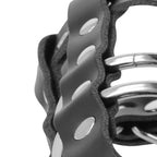 DARKNESS - LEATHER CHASTITY CAGE WITH LOCK - Amore24