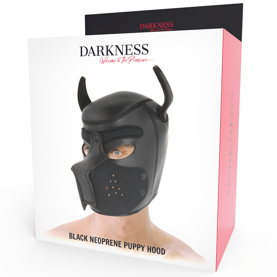 DARKNESS - NEOPRENE DOG MASK WITH REMOVABLE MUZZLE L - Amore24