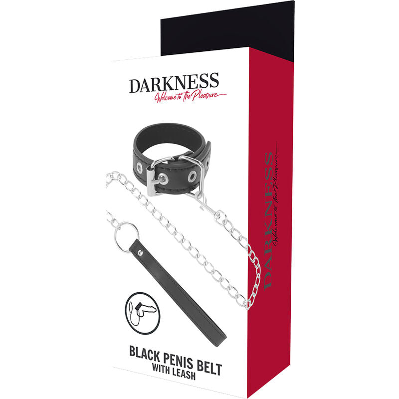 DARKNESS - PENIS RING WITH STRAP - Amore24