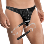 DARKNESS - SUBMISSION THONG WITH METAL CHAIN - Amore24