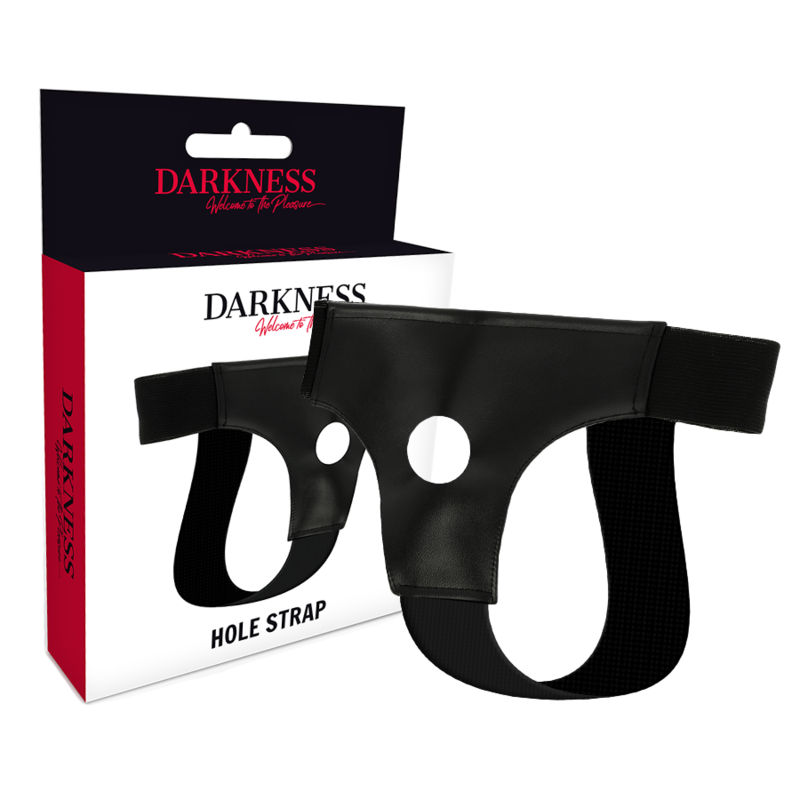 DARKNESS - HARNESS WITH HOLE ONE SIZE - Amore24