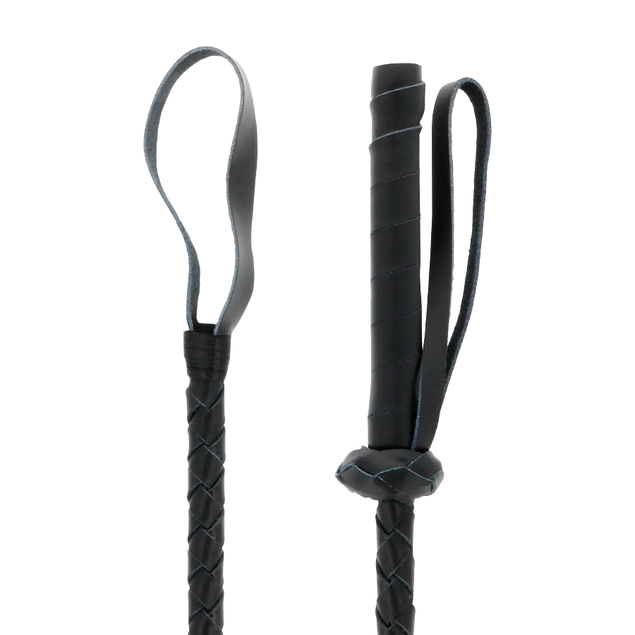 DARKNESS - LEATHER FETISH BDSM WHIP 60CM - Amore24