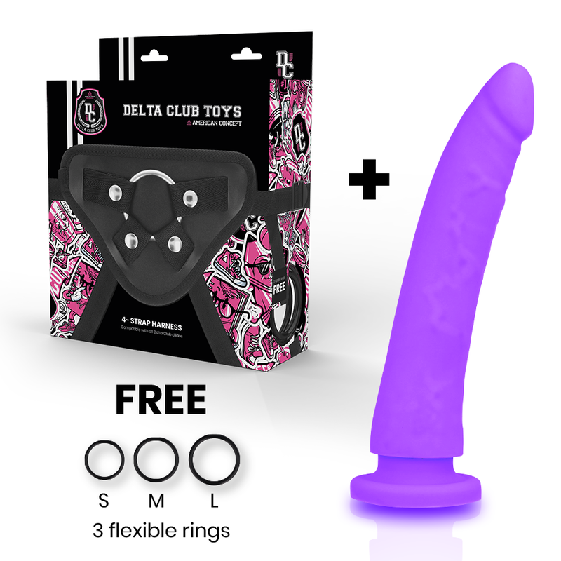 DELTA CLUB - TOYS ARNES + DONG PURPLE SILICONE 20 CM -O- 4 CM - Amore24