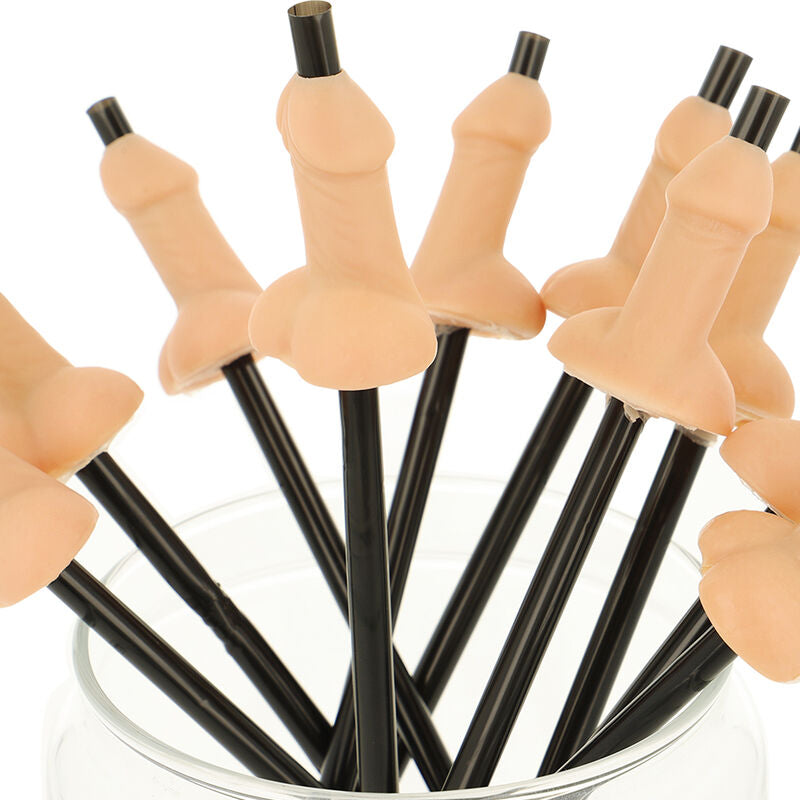 DIABLO PICANTE - BAG OF 10 NATURAL PENIS STRAWS - Amore24