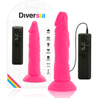 DIVERSIA - FLEXIBLE VIBRATING DILDO PINK 23 CM -O- 4.3 CM - Amore24