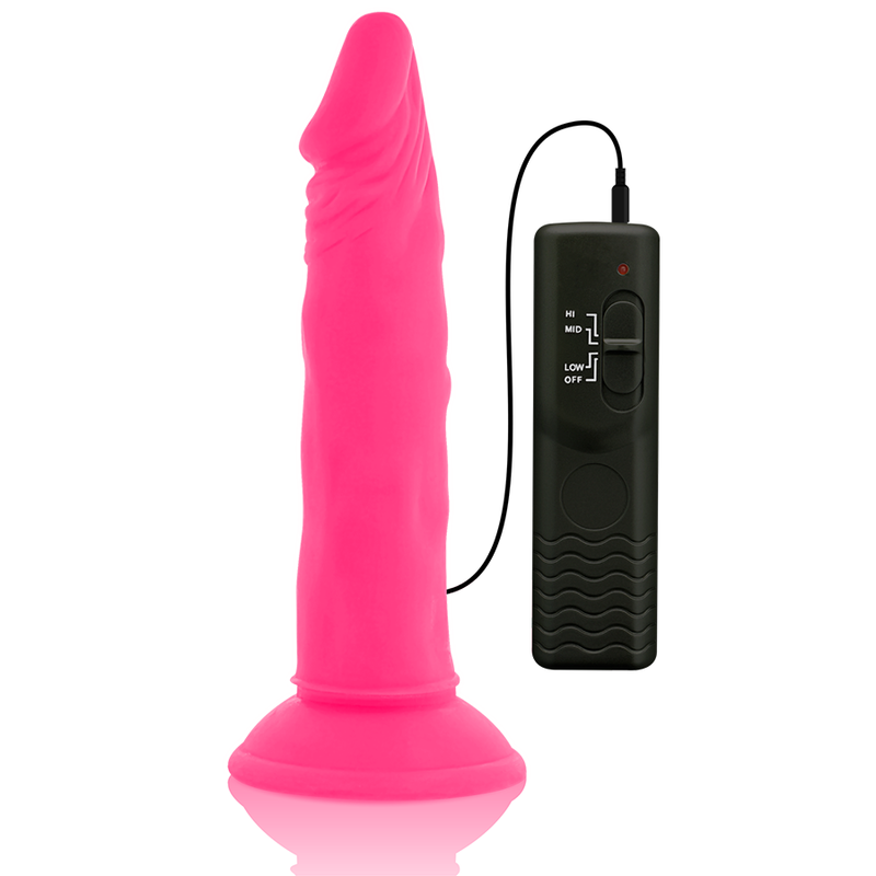 DIVERSIA - FLEXIBLE VIBRATING DILDO PINK 23 CM -O- 4.3 CM - Amore24