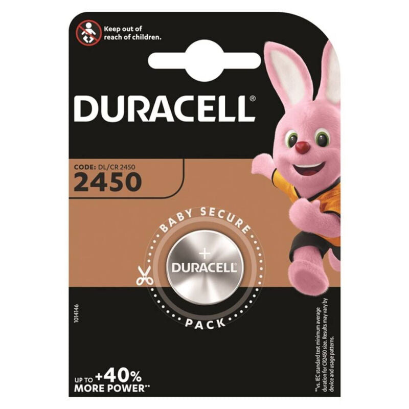 DURACELL - BUTTON BATTERY LITIO CR2450 3V 1 UNIT - Amore24