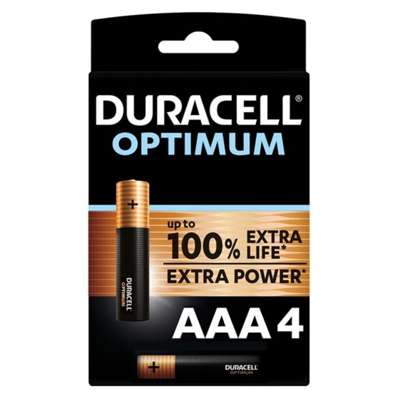 DURACELL - OPTIMUM 200 ALKALINE BATTERY AAA LR03 4 UNIT - Amore24