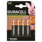 DURACELL - RECHARGEABLE BATTERY HR6 AA 1300mAh 4 UNIT - Amore24