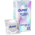 DUREX - INVISIBLE EXTRA LUBRICATED 12 UNITS - Amore24