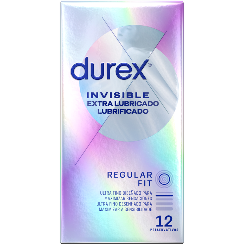 DUREX - INVISIBLE EXTRA LUBRICATED 12 UNITS - Amore24