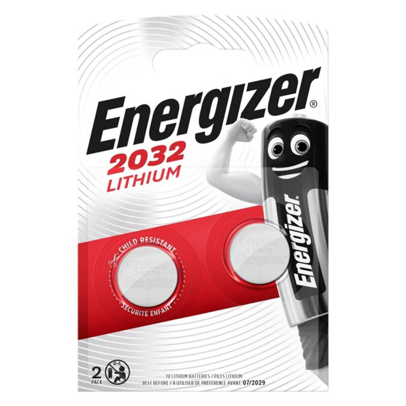 ENERGIZER - BATTERY LITHIUM BUTTON CR2032 3V 2 UNIT - Amore24