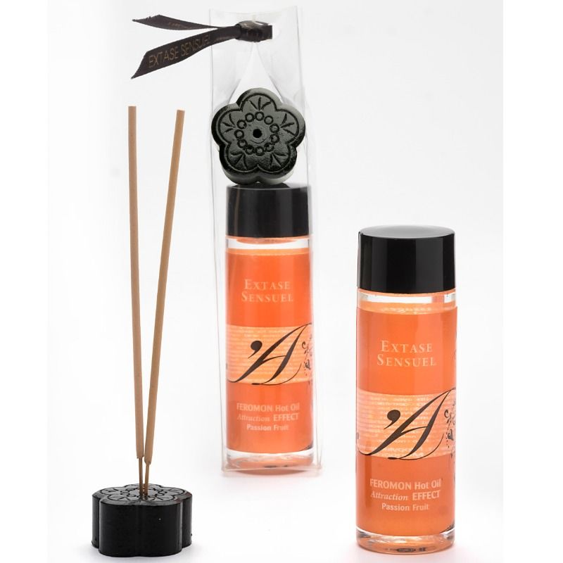 EXTASE SENSUAL - HEAT EFFECT MASSAGE OIL WITH PASSION FRUIT PHEROMONES 100 ML - Amore24