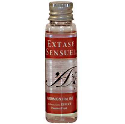 EXTASE SENSUAL - HEAT EFFECT MASSAGE OIL WITH PASSION FRUIT PHEROMONES TRAVEL 35 ML - Amore24