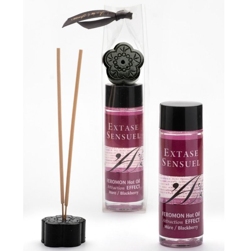 EXTASE SENSUAL - HEATING EFFECT MASSAGE OIL WITH BLACKBERRY PHEROMONES 100 ML - Amore24