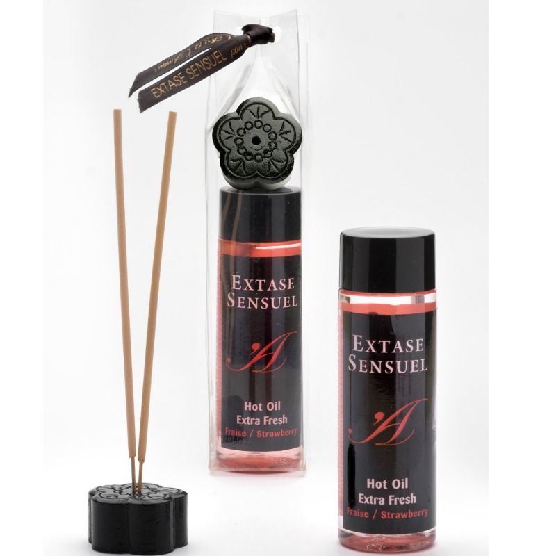 EXTASE SENSUAL - MASSAGE OIL WITH EXTRA FRESH STRAWBERRY EFFECT 100 ML - Amore24