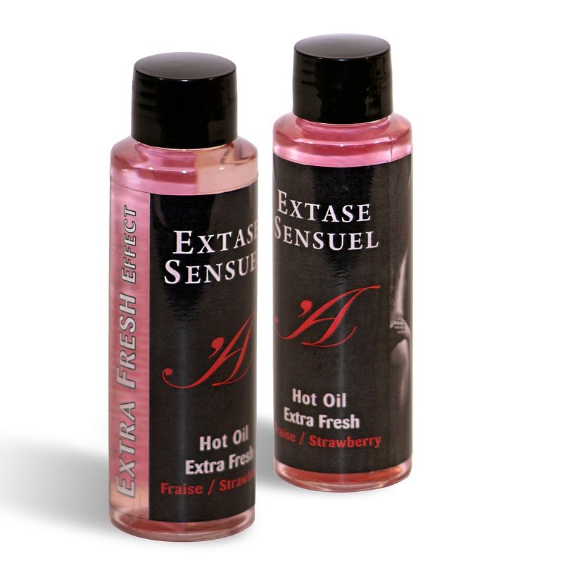 EXTASE SENSUAL - MASSAGE OIL WITH EXTRA FRESH STRAWBERRY EFFECT 100 ML - Amore24