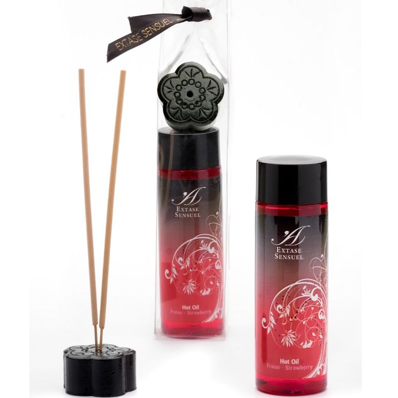 EXTASE SENSUAL - STRAWBERRY HEAT STIMULATING OIL 100 ML - Amore24