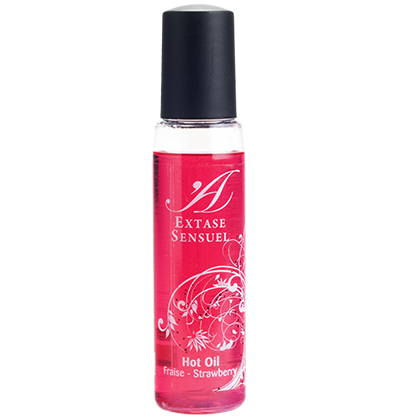 EXTASE SENSUAL - STRAWBERRY STIMULATING OIL HEAT TRIP 35 ML - Amore24
