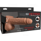 FETISH FANTASY SERIES - ADJUSTABLE HARNESS REALISTIC PENIS WITH BALLS RECHARGEABLE AND VIBRATOR 17.8 CM - Amore24