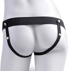 FETISH FANTASY SERIES - ADJUSTABLE HARNESS REALISTIC PENIS WITH BALLS RECHARGEABLE AND VIBRATOR 17.8 CM - Amore24