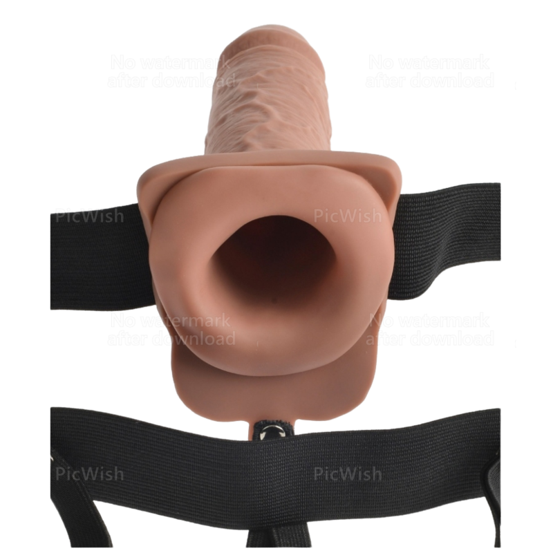 FETISH FANTASY SERIES - ADJUSTABLE HARNESS REALISTIC PENIS WITH BALLS RECHARGEABLE AND VIBRATOR 17.8 CM - Amore24