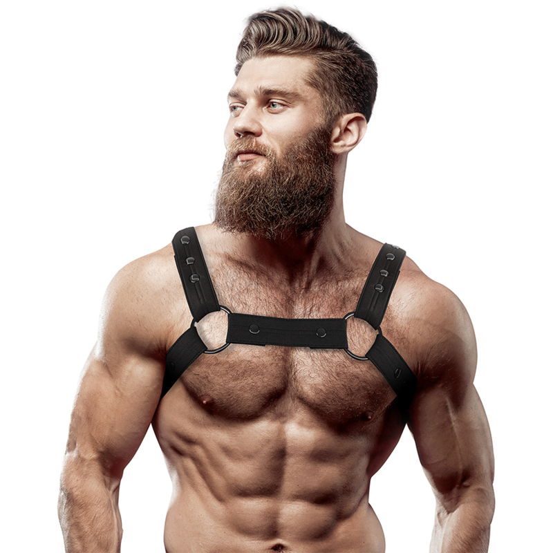 FETISH SUBMISSIVE ATTITUDE - ADJUSTABLE NEOPRENE CHEST SPORTS HARNESS FOR MEN - Amore24