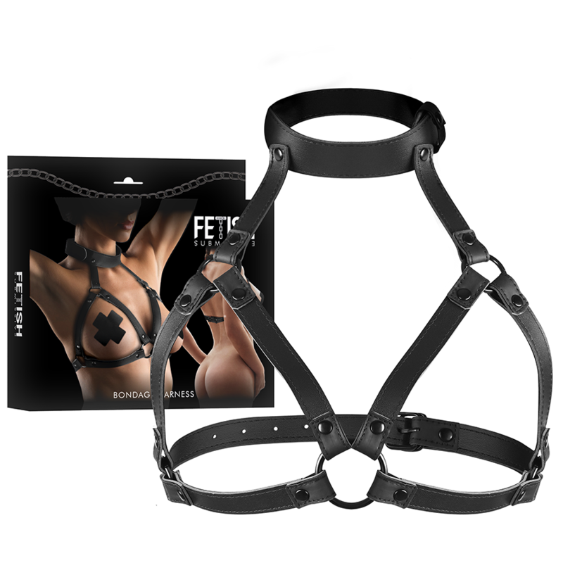FETISH SUBMISSIVE BONDAGE - ADJUSTABLE CHEST HARNESS - Amore24