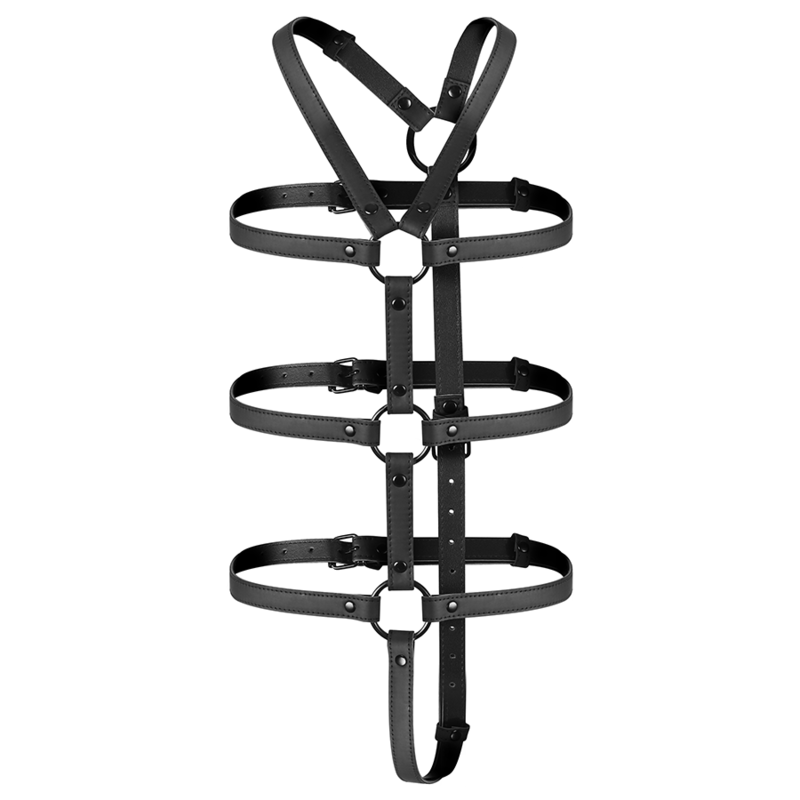 FETISH SUBMISSIVE BONDAGE - ADJUSTABLE HARNESS TORSO AND ARMS - Amore24
