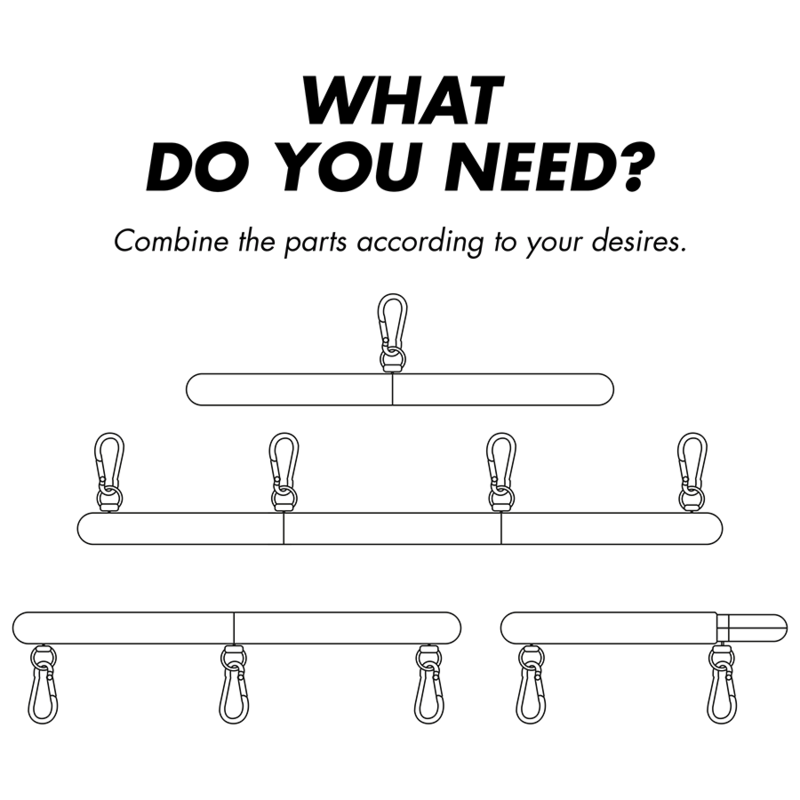 FETISH SUBMISSIVE BONDAGE - ADJUSTABLE SEPARATOR BAR 4 PIECES - Amore24