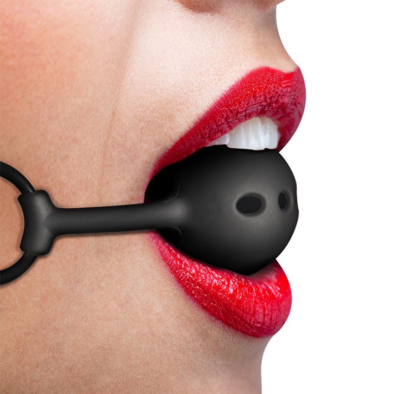 FETISH SUBMISSIVE BONDAGE - BREATHABLE SILICONE BALL GAG - Amore24